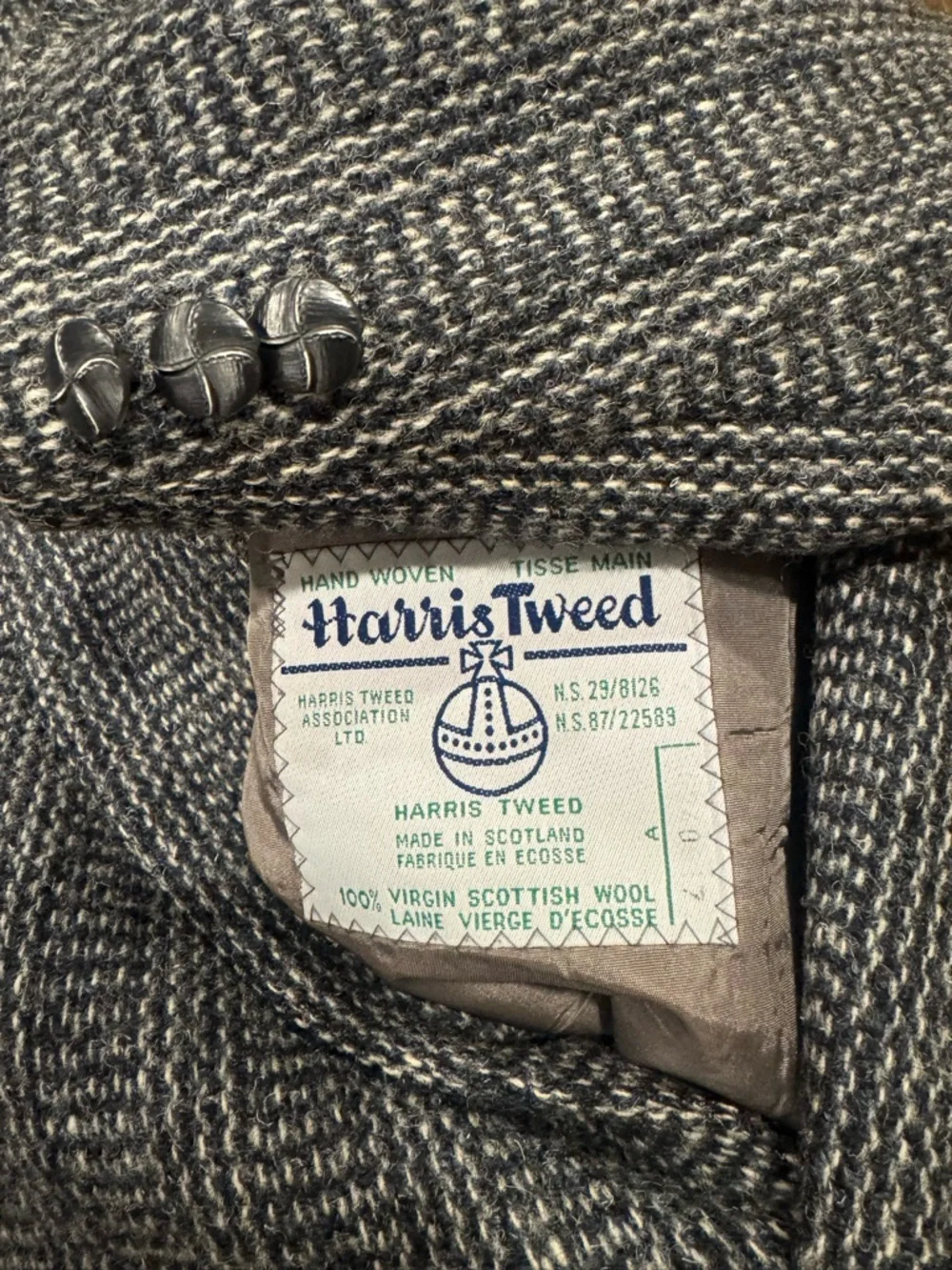 Vintage Harris Tweed Blazer Mens 42S John Pomer Wool Sport Coat Made in Canada - Picture 6 of 16